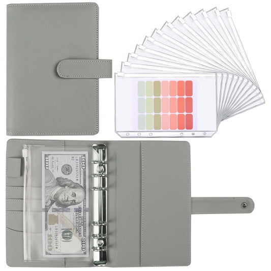A6 Macaron Notebook PU Loose-leaf Cash Budget Handbook