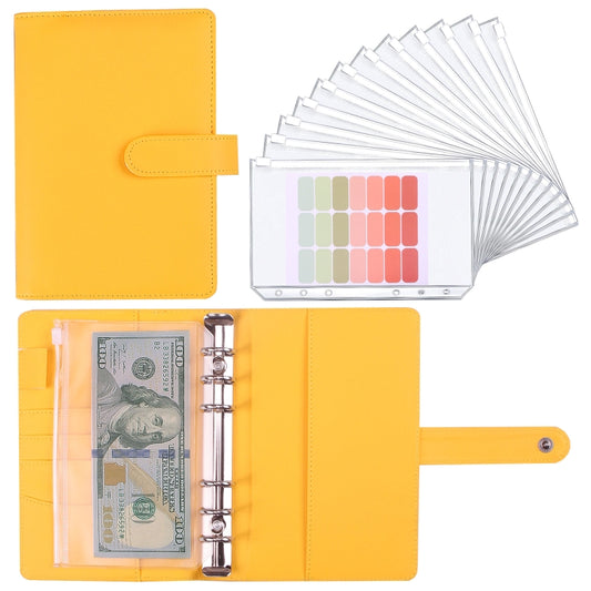 A6 Macaron Notebook PU Loose-leaf Cash Budget Handbook