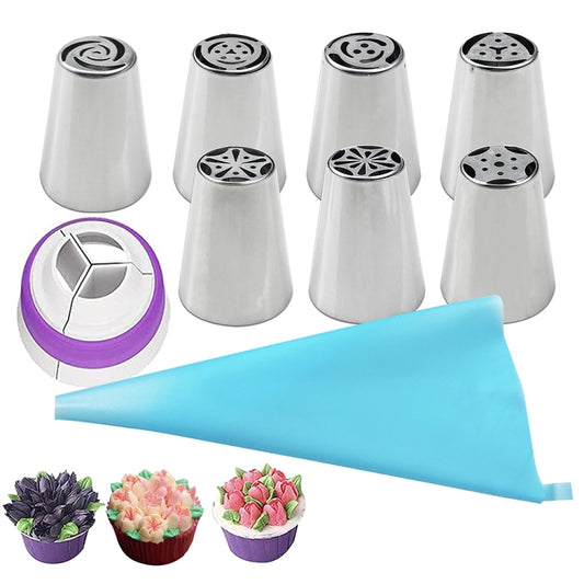 Stainless Steel Laminating Nozzle Set Cake DIY Laminating Nozzle Set Baking Tools, 7PCS/Set, 8PCS/Set, 9PCS/Set, 10PCS/Set, 11PCS/Set, 12PCS/Set, 14PCS/Set, 128PCS/Set