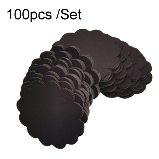 100pcs /Set Kraft Paper Tags Lace Round Blank Small Label