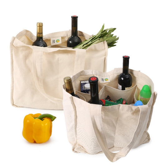 NIEN Compartmentalized Shopping Bag Fruit and Vegetable Handle Canvas Bag, Style:, Shopping Bag Polyester Cotton, Shopping Bag Pure Cotton
