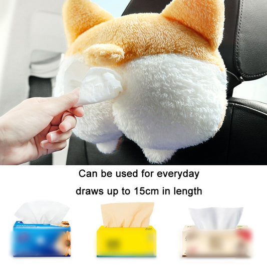Multifunctional Cartoon Armrest Box Seat Back Tissue Box, Styles:, Corgi, Lying Goose