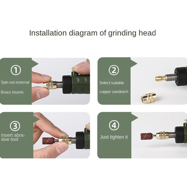 Mini electric drill grinding head installation adapters and accessories