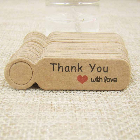 100pcs /Set Small Retro Baking Label DIY Jewelry Price Tag Bookmark Gift Card, Thankyou Cowhide, Handmade White, Thankyou White, Handmade Cowhide, Price Cowhide, Price White