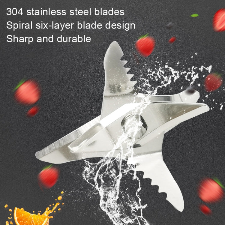Stainless steel six-leaf teeth blender blade with water splash effect