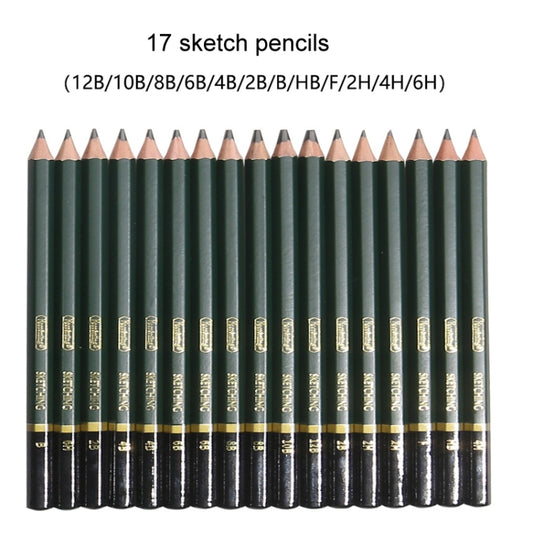 42 In 1 Drawing Painting Sketch Kit with Pencil Erasers Sharpener, 42 In 1