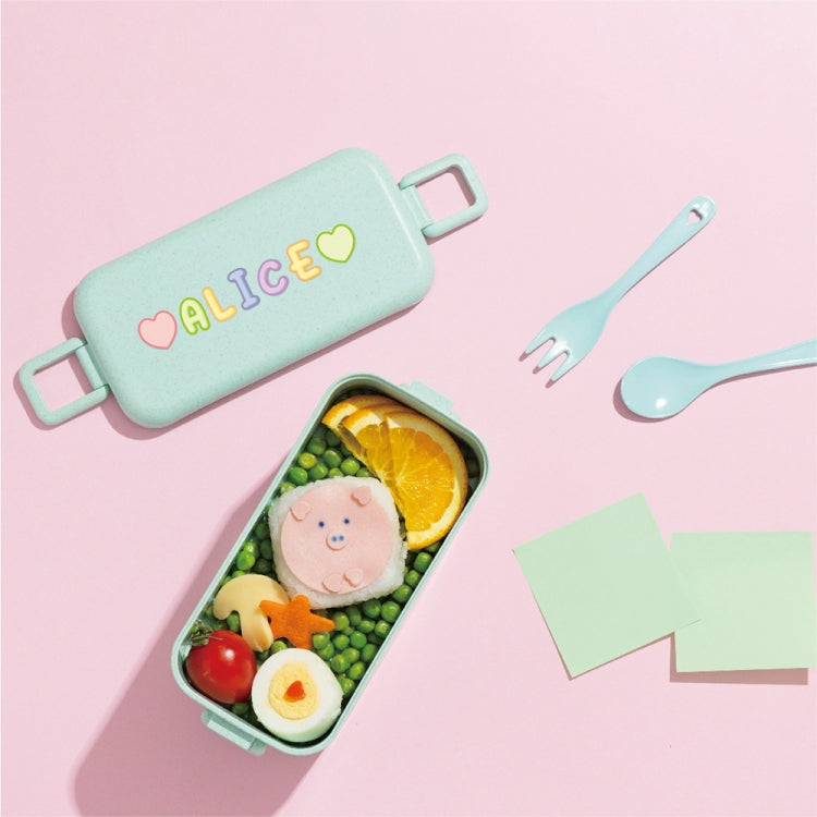 Lunch box with mint case and colorful alphabet waterproof stickers