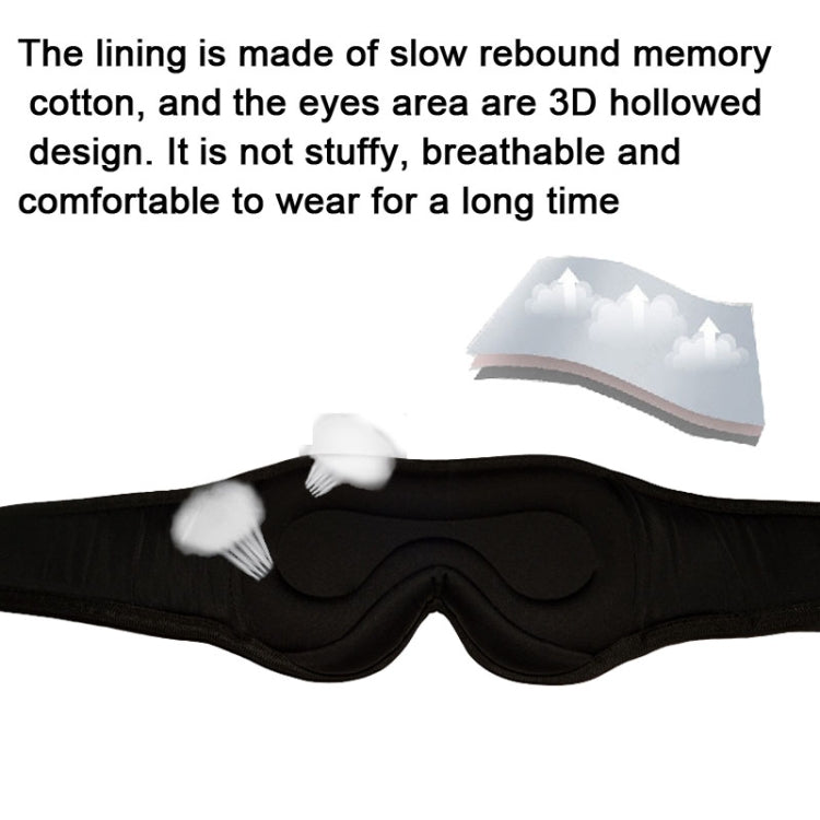 Bluetooth5.0 Sleep Eye Mask 3D Wireless Music Sleep Headphones, 3D02