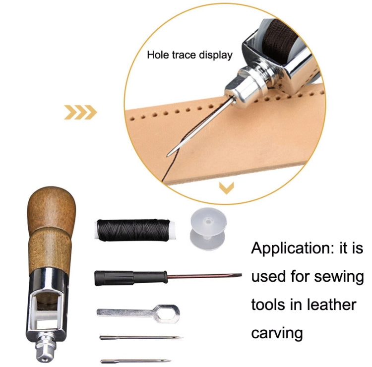 Leather Hand Seam Sewing Machine DIY Leather Carving Stitching Tool Device, A, B