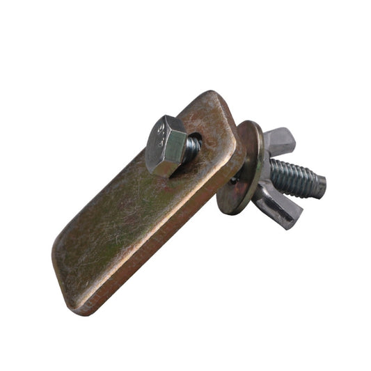 Convertible tire lug wrench head with threaded bolt and metal adjustment piece