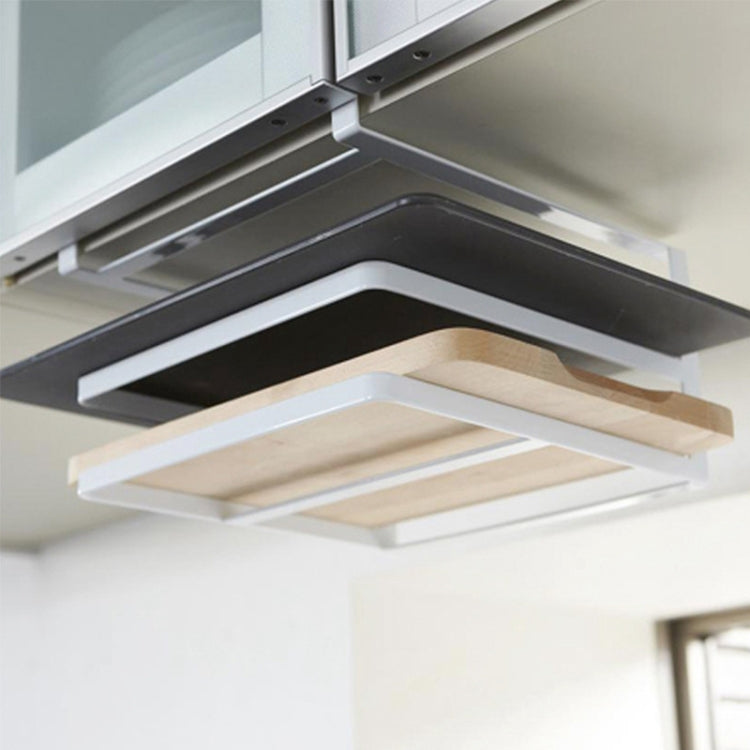 Double-layer Punch-free Kitchen Wall-Mounted Cutting Board Rack