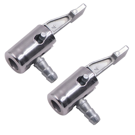 2-pack metal inflatable pump tube joint tire mouth adapters with quick-connect handles