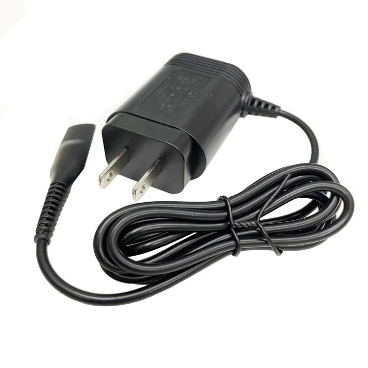 12V AC power adapter charger with US two-prong plug and long black cable