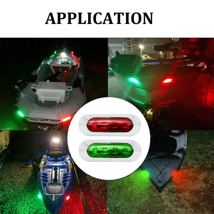 1Pair MK-234 12V Yacht Ships 4LED Navigation Lights Red And Green Signal Light