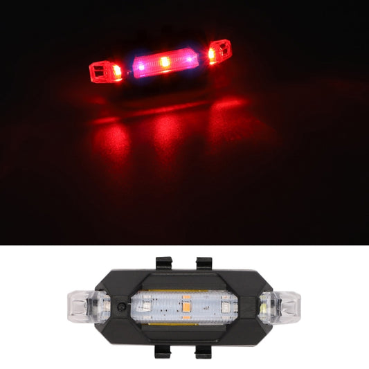 Strobe warning tail light with red LED bar and clear side light modules