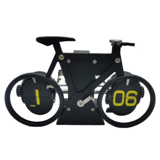 HY-F087 Retro Bicycle Shape Automatic Flip Home Decorative Turning Clock