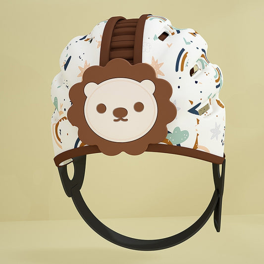 Soft Baby Helmet Safety Hat Toddler Anti-collision Protective Hat for Baby Walking, Lion Brown, Blue Rabbit, Pink Rabbit, Lion Orange