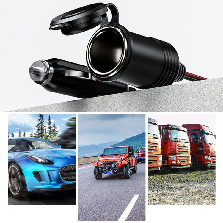 USB Cigarette Lighter Base With Electric Pickup 4m Power Extension Cable