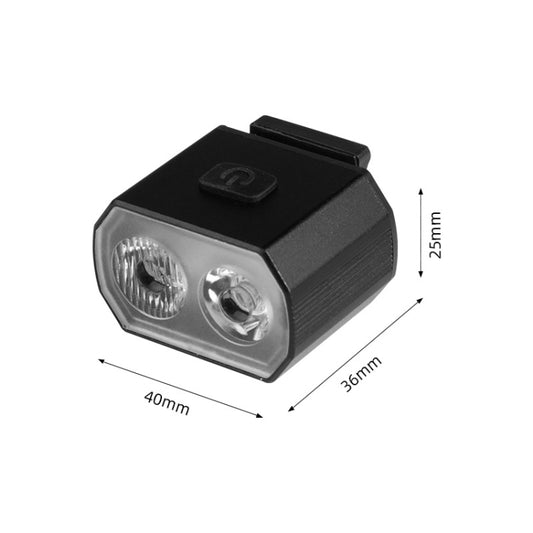 Bicycle Headlight Double T6 Lamp Beads + 16 LED Tail Light Set Rechargeable Helmet Warning Light