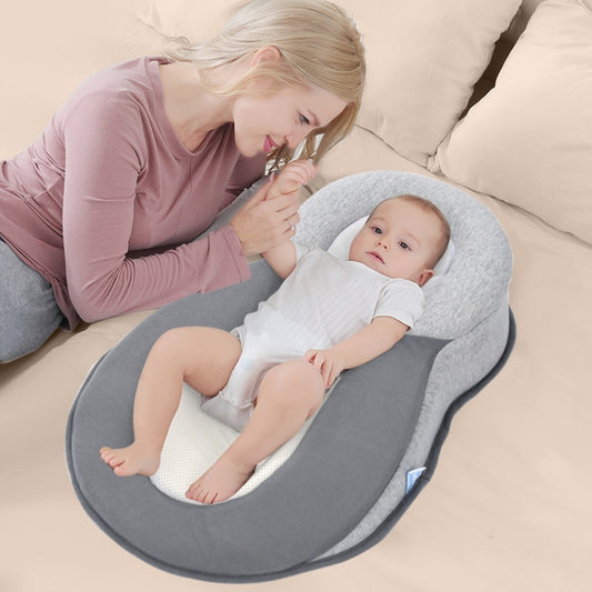 Baby Breastfeeding Pillow Lying Feeding Baby Anti-spitting Milk Slope Pad, Pillow Gray
