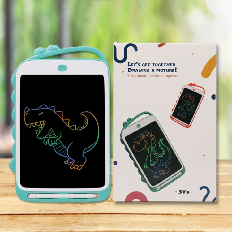 Blue LCD dinosaur writing board with dinosaur drawing instruction booklet