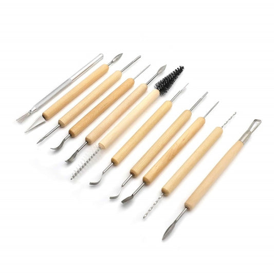 11pcs/set Soft Clay DIY Wooden Knife Tools, 11pcs/set