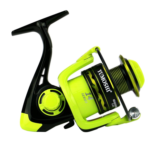 Spinning Wheel Metal Wire Cup Fishing Wheel, YUMOSHI OE2000 (Green), YUMOSHI OE3000 (Green), YUMOSHI OE4000 (Green), YUMOSHI OE5000 (Green), YUMOSHI OE6000 (Green), YUMOSHI OE7000 (Green)