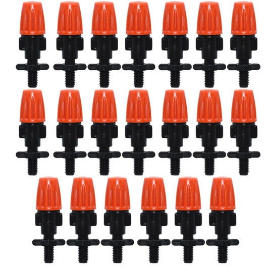 20pcs TF-118 Gardening Irrigation Drip Irrigation System Set Accessories, Spray Head (Orange), Single Hook Connection 4/7mm Capillary (Orange), Single Hook Connection 4/7mm Capillary (Gray), Both Sides Connection 4/7mm Capillary (Gray)