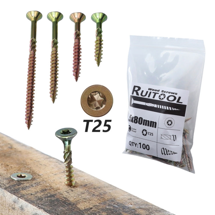 RUITOOL T25 wood screws assortment and package bag