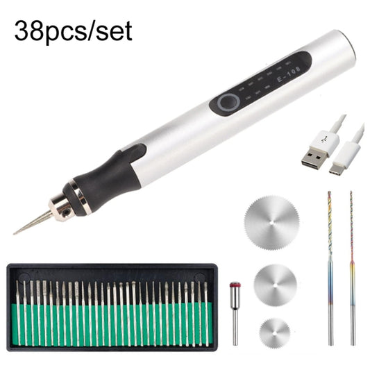 E108 38pcs/set Portable 2.35MM Chuck Mini Electric Drill Pen