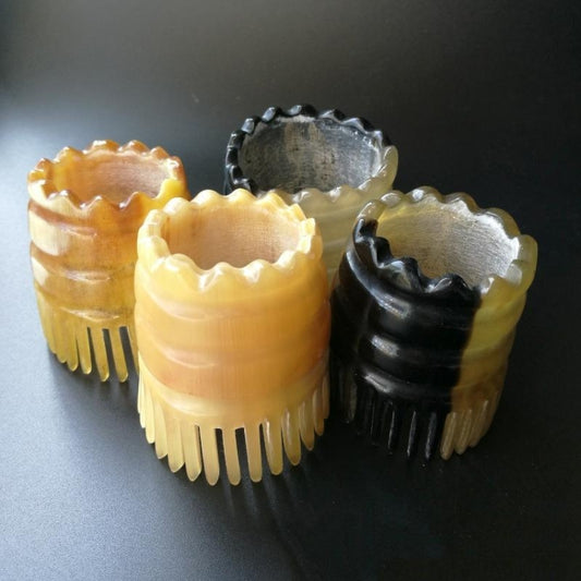 Cylindrical Horn Comb Short Shampoo Brush, Color Random Delivery, Brush
