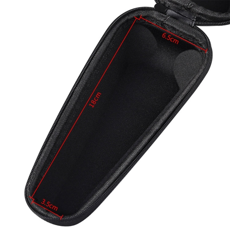 Black EVA razor case with padded interior and measured inner dimensions