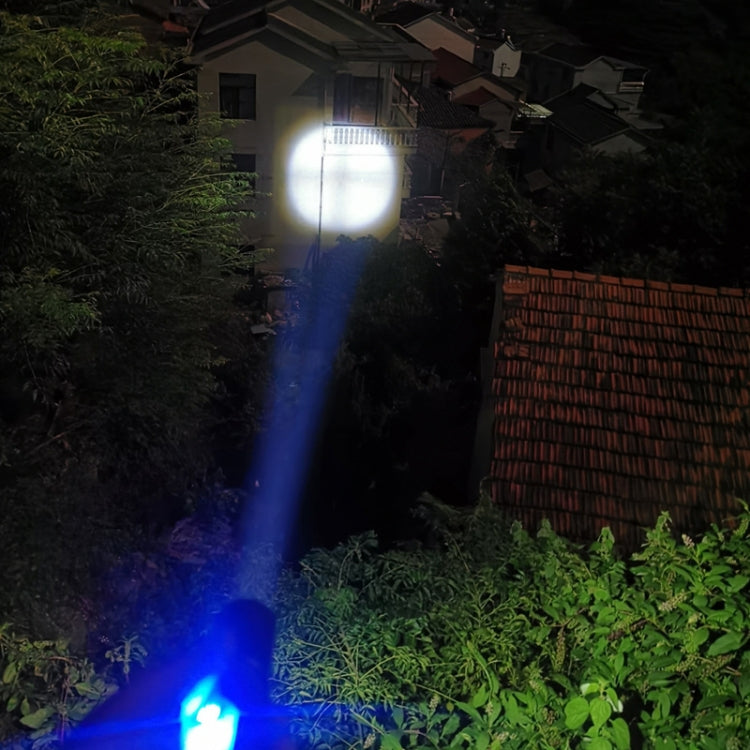 XHP50 Lamp Bead Super Bright LED Flashlight Telescopic Zoom Waterproof Torch With Lampshade