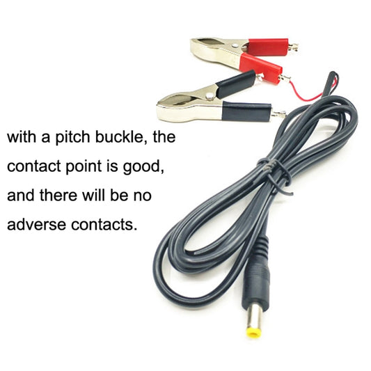 1.5m 12V/24V General Battery Red Black Crocodile Wire Clip LED Power Clip Cable, 1.5m
