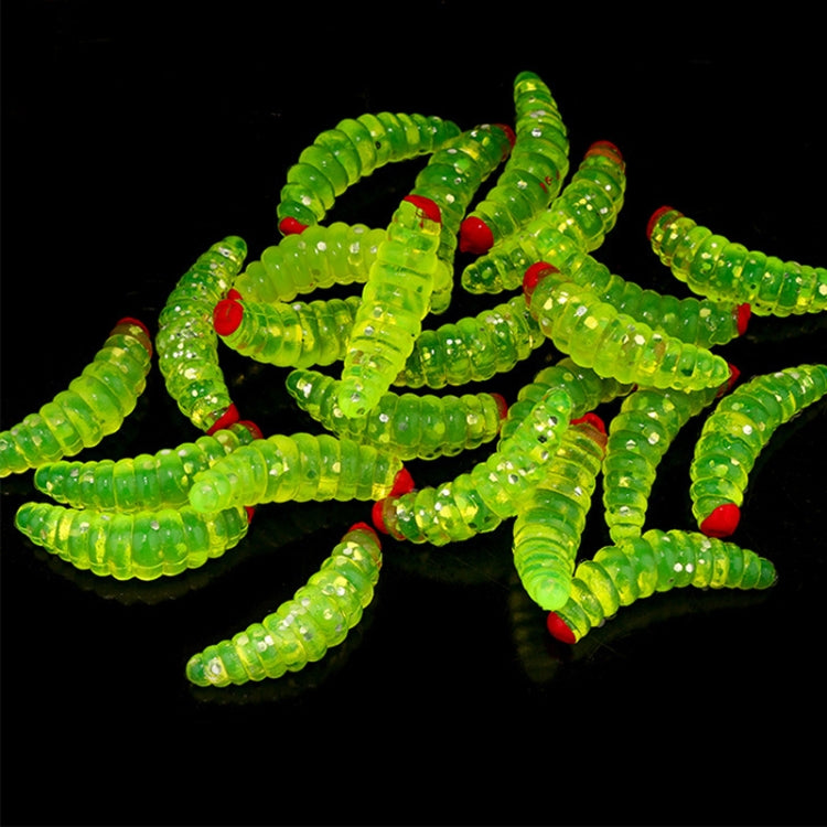 100pcs Red Headed Bread Worm Suite Fake Bait, 100pcs