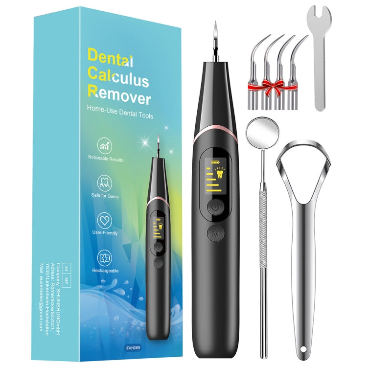 Ultrasonic calculus remover kit, black scaler pen with multiple metal tools