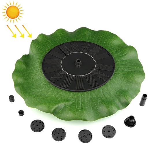 Lotus Leaf Solar Fountain Outdoor Garden Floating Landscaping, 28cm