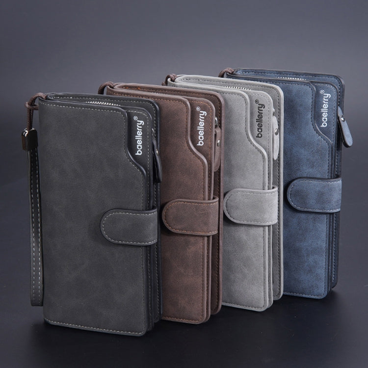 Set of matte leather zip clutch wallets with card slots and wrist straps