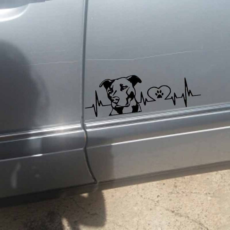 10pcs Pitbull Love Car Sticker Car Rear Modification Plate Label