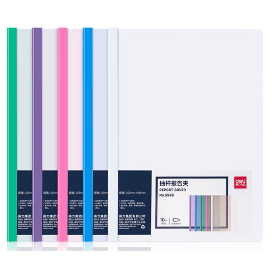 10pcs Deli 5538 File Folder Insert A4 File Drawer Folder Transparent Cover