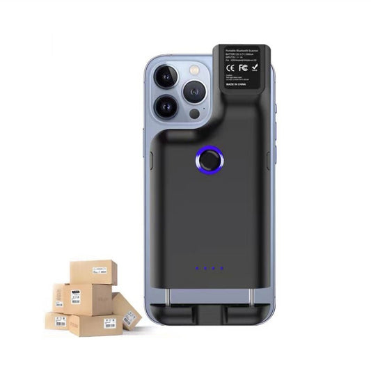 HC101D 2D Bluetooth Barcode Scanner Wireless Back Clip Phone Barcode Reader, 2D Middle, 2D Side