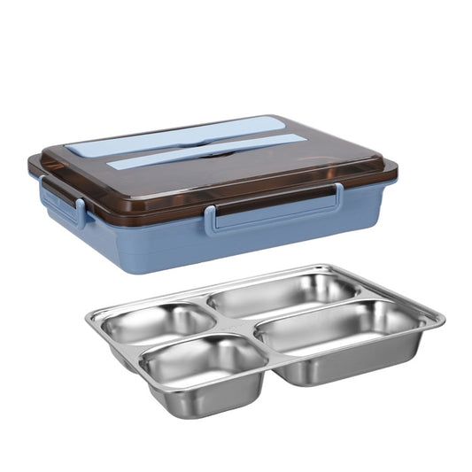 304 Stainless Steel Lunch Box Leakproof Insulated Student Dormitory Bento Box, 4 Grid Pink, 4 Grid Black, 4 Grid Blue, 5 Grid Pink, 5 Grid Black, 5 Grid Blue