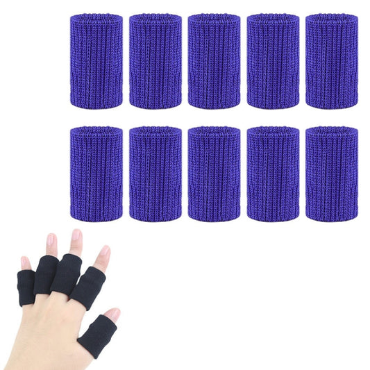10pcs/set Basketball Riding Finger Sleeves Finger Joint Stretch Knit Sports Protectors, Black, Skin Tone, Blue, Gray