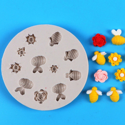 Honeycomb Block Textured Silicone Mold Bee Fondant Chocolate Cake Mold, Mk-2019 Light Gray, Mk-2340 Light Gray, Mk-2373 Pink, Mk-2373 Light Gray