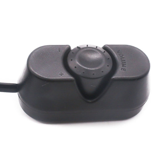 Car subwoofer remote volume controller with volume dial and buttons, dark gray