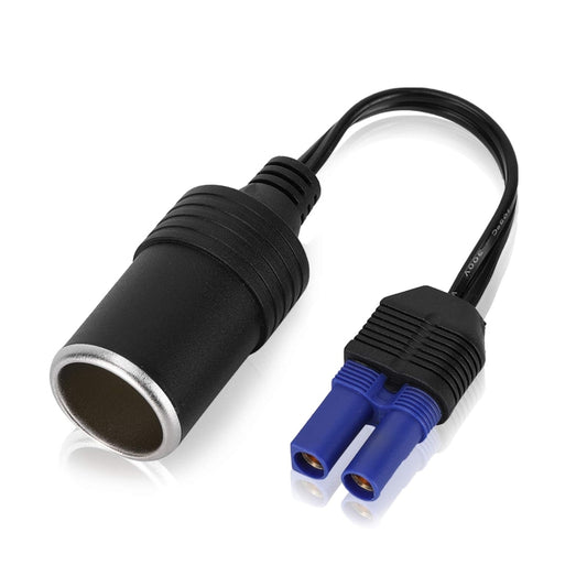 Black EC5 power adapter with blue dual-pin connector and attached cable