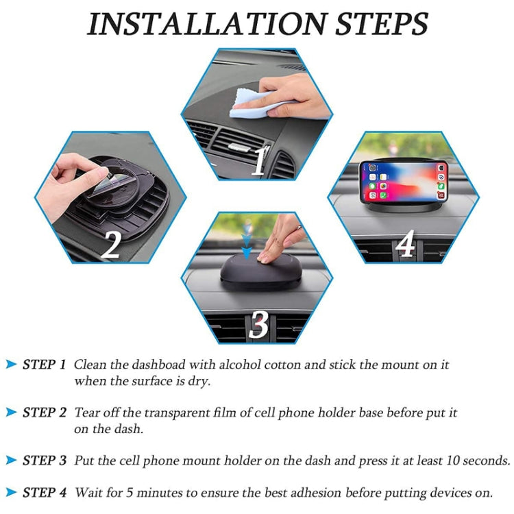 360 Degree Rotating Suction Cup Car Dashboard Mobile Phone Holder
