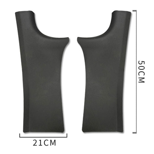 For Tesla Model Y Rear Door Built-In Sill Strip Rear Seats Anti-Kick Leather Protective Pad, Black, Carbon Fiber, TPE
