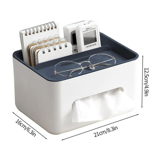 Multifunctional Tissue Box Napkin Container Organizer Box for Remote Control
