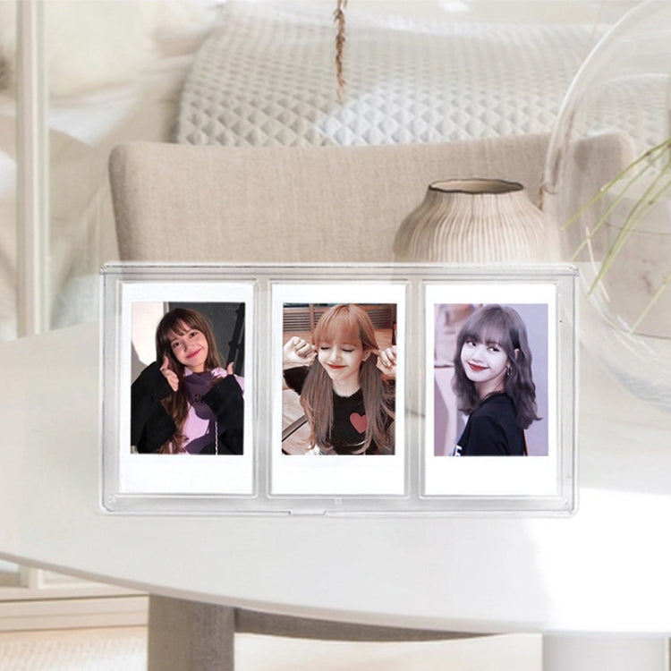 For Polaroid Mini Vertical Three-square PC Transparent Photo Frame